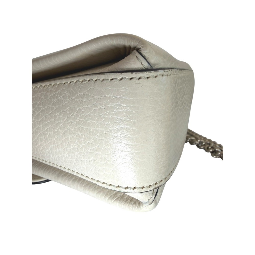 Gucci Interlocking G Dollar Calfskin Chain Crossbody Bag Cream White Dust Bag - Picture 7 of 14